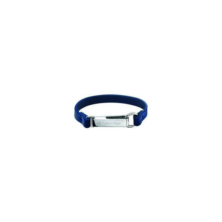 Calvin Klein Bracciale Unisex in pelle blu KJ06BB01010L